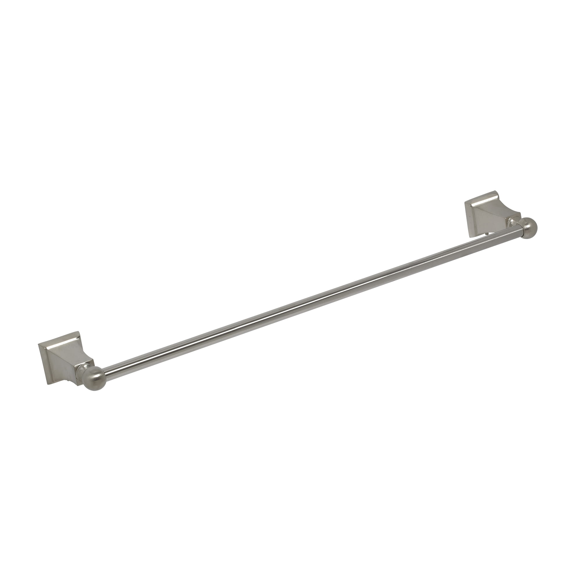 Traditional Square 24 In Towel Bar   BRUSHED NICKEL